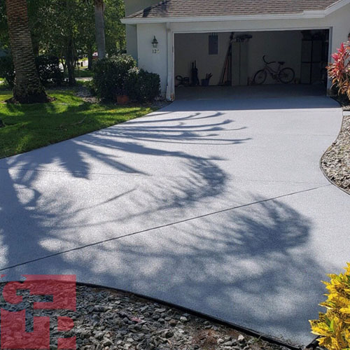 Concrete Floor Epoxy Coating on a Driveway