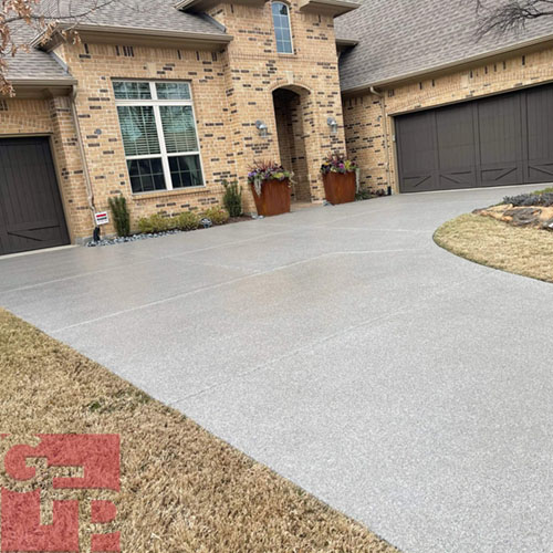 Driveway Epoxy Coating with House