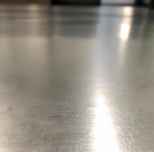 Silver metallic floor