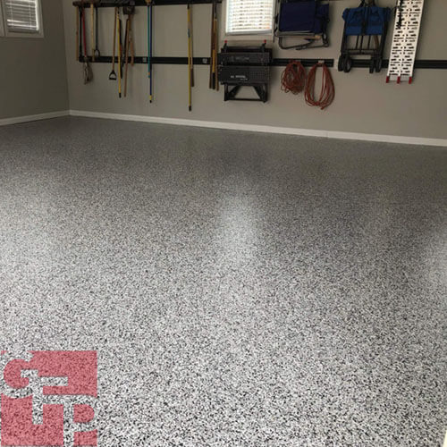 Polyaspartic Concrete Flooring in a Garage