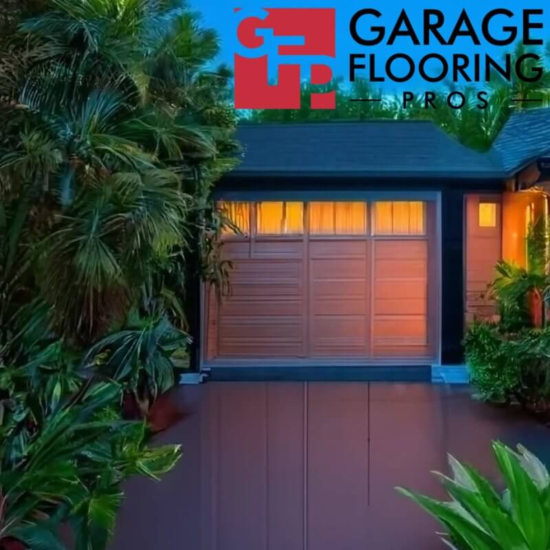Epoxy garage floor and driveway in Florida