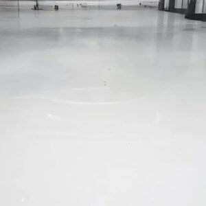 White concrete epoxy flooring